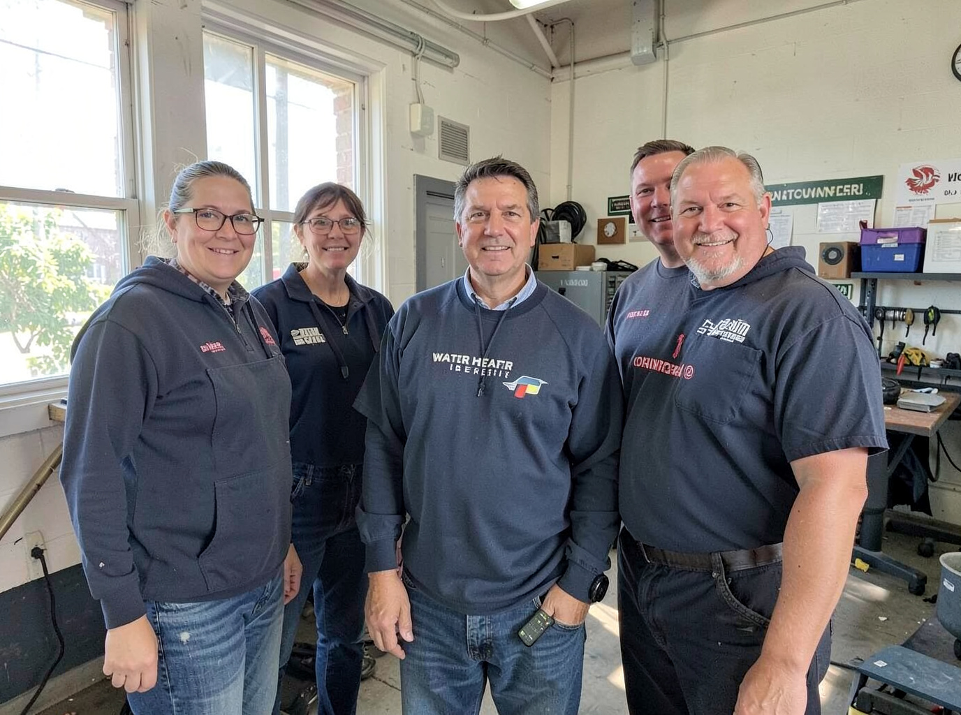 The Johnstown Water Heater Works team at work in Johnstown